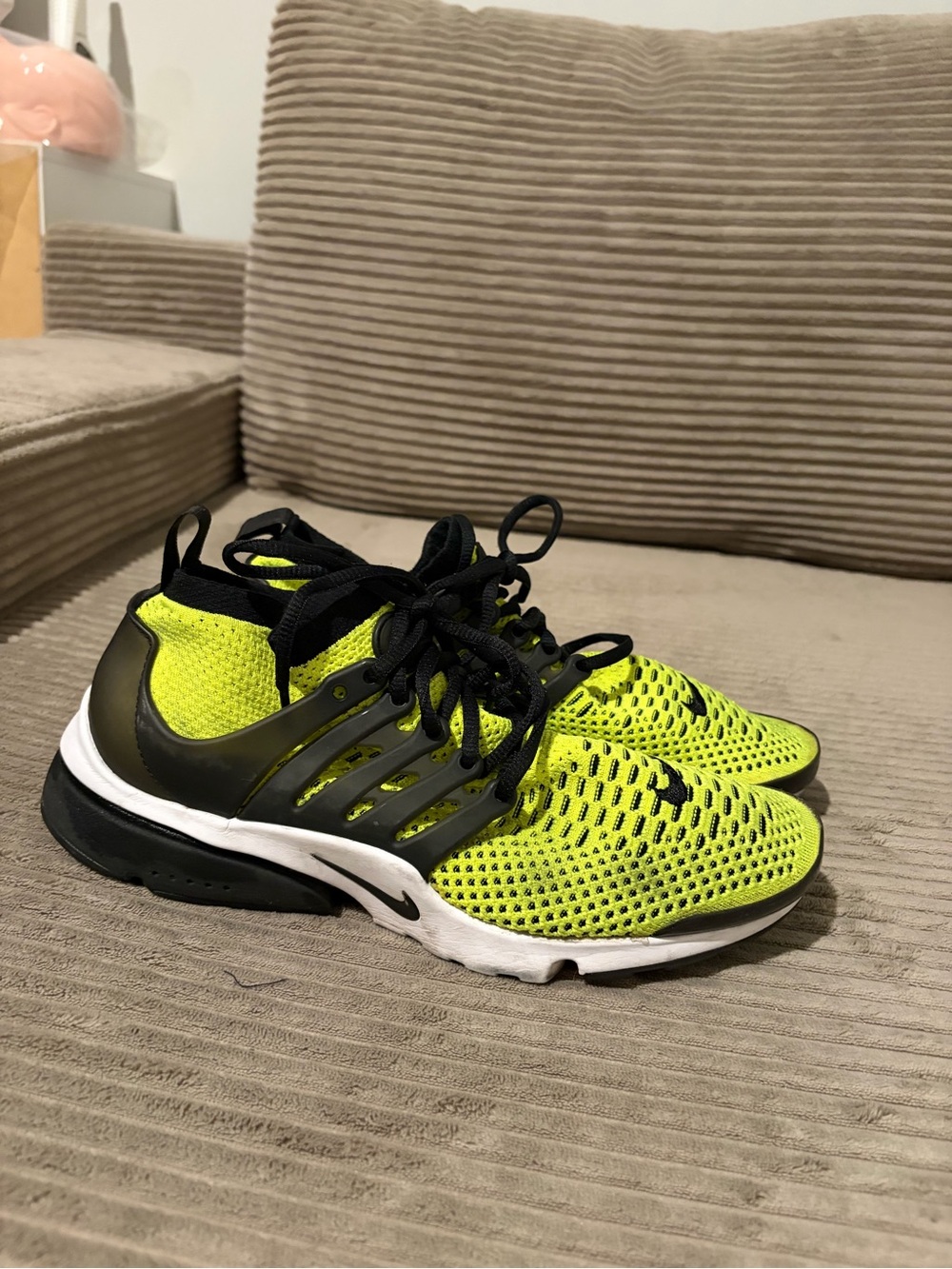 Nike Air Presto Flyknit Ultra “Volt” sneakers, style 835570-701